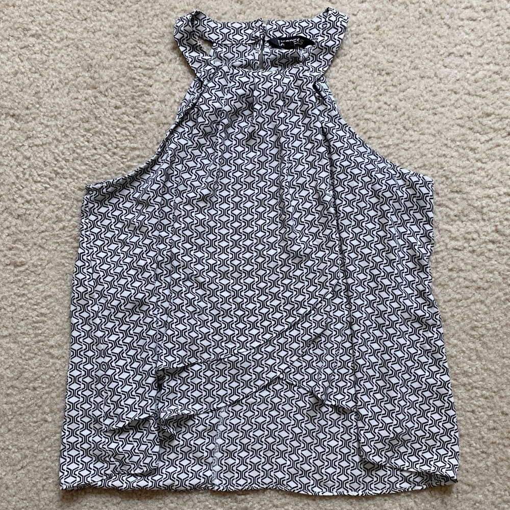 Layered High-Neck Halter Top